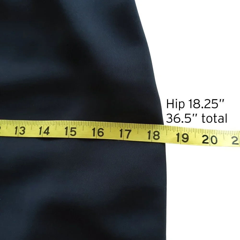 KASPER Black Pencil Skirt Fully Lined Career Professional Polyester Size 2